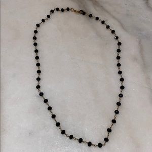 Raw and rebellious black necklace 23inches